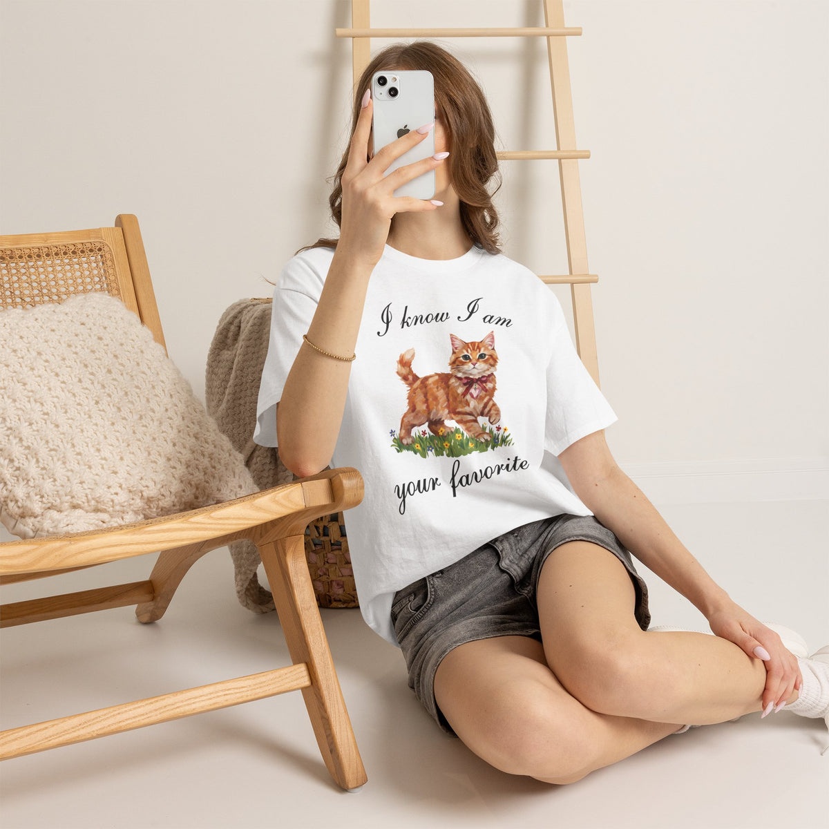 I Know I Am Your Favorite T-Shirt — Funny Sassy Orange Cat Tee
