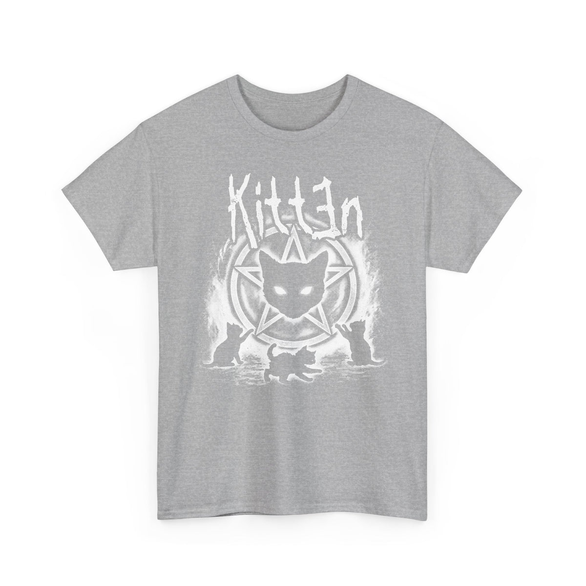 Cat Sin T-Shirt — Gothic Black Cat Pentagram Tee