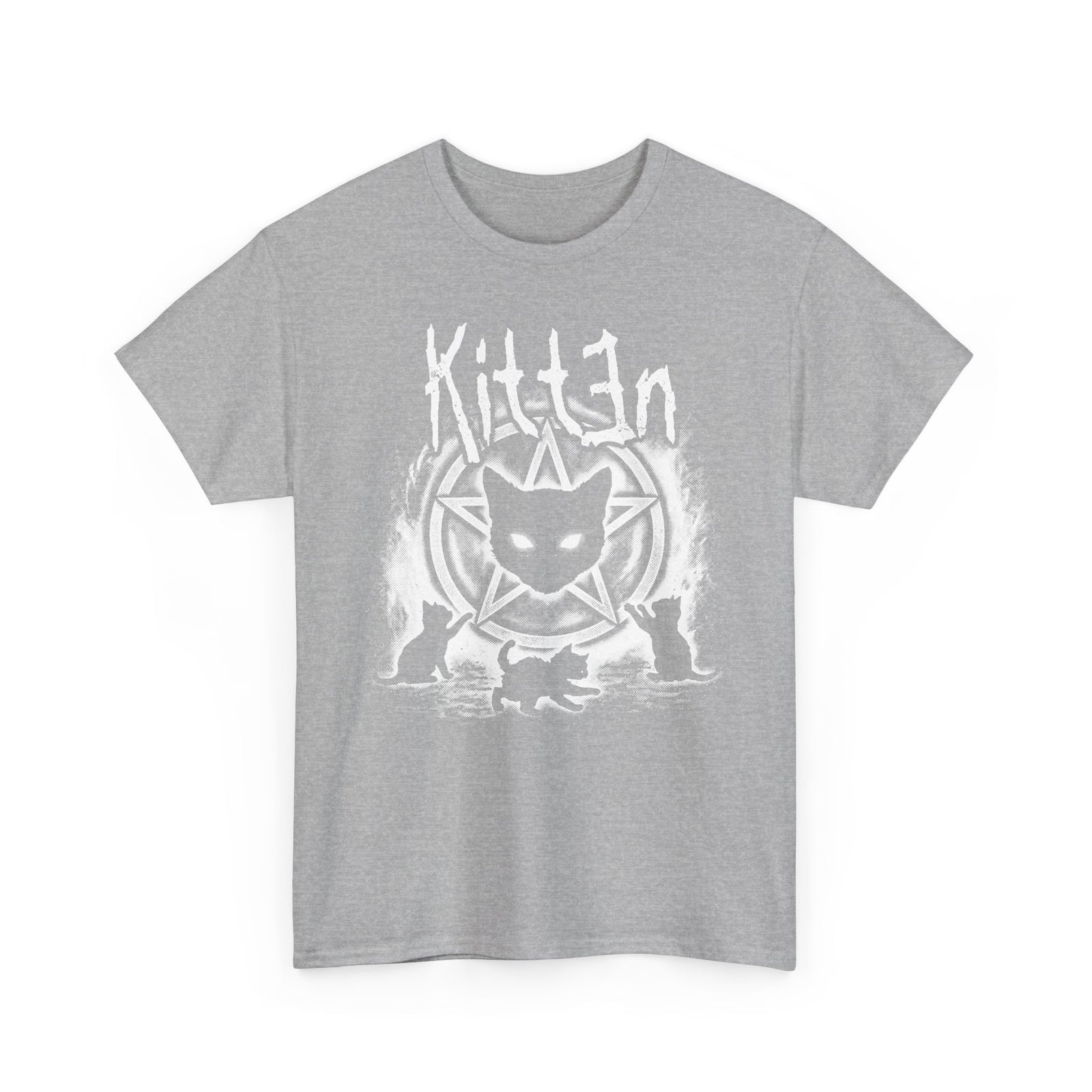 Cat Sin T-Shirt — Gothic Black Cat Pentagram Tee