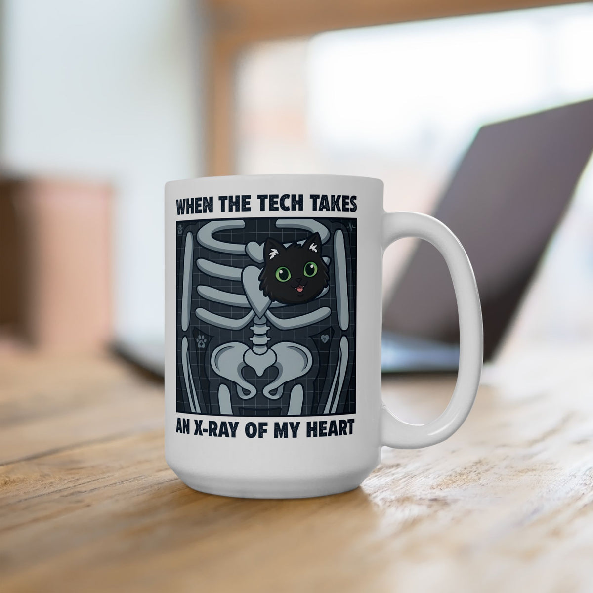 MY HEART IS 100% CAT Ceramic Mug — Cat Lover Mug