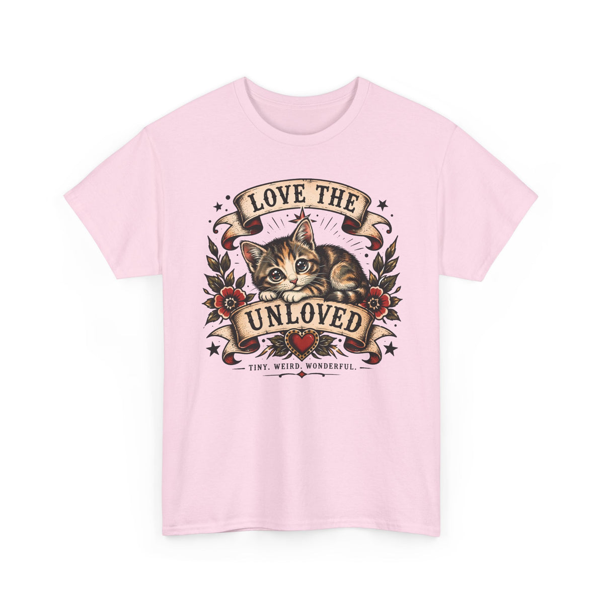 Love The Unloved Kitten Shirt — American Traditional Tattoo Cat T-Shirt