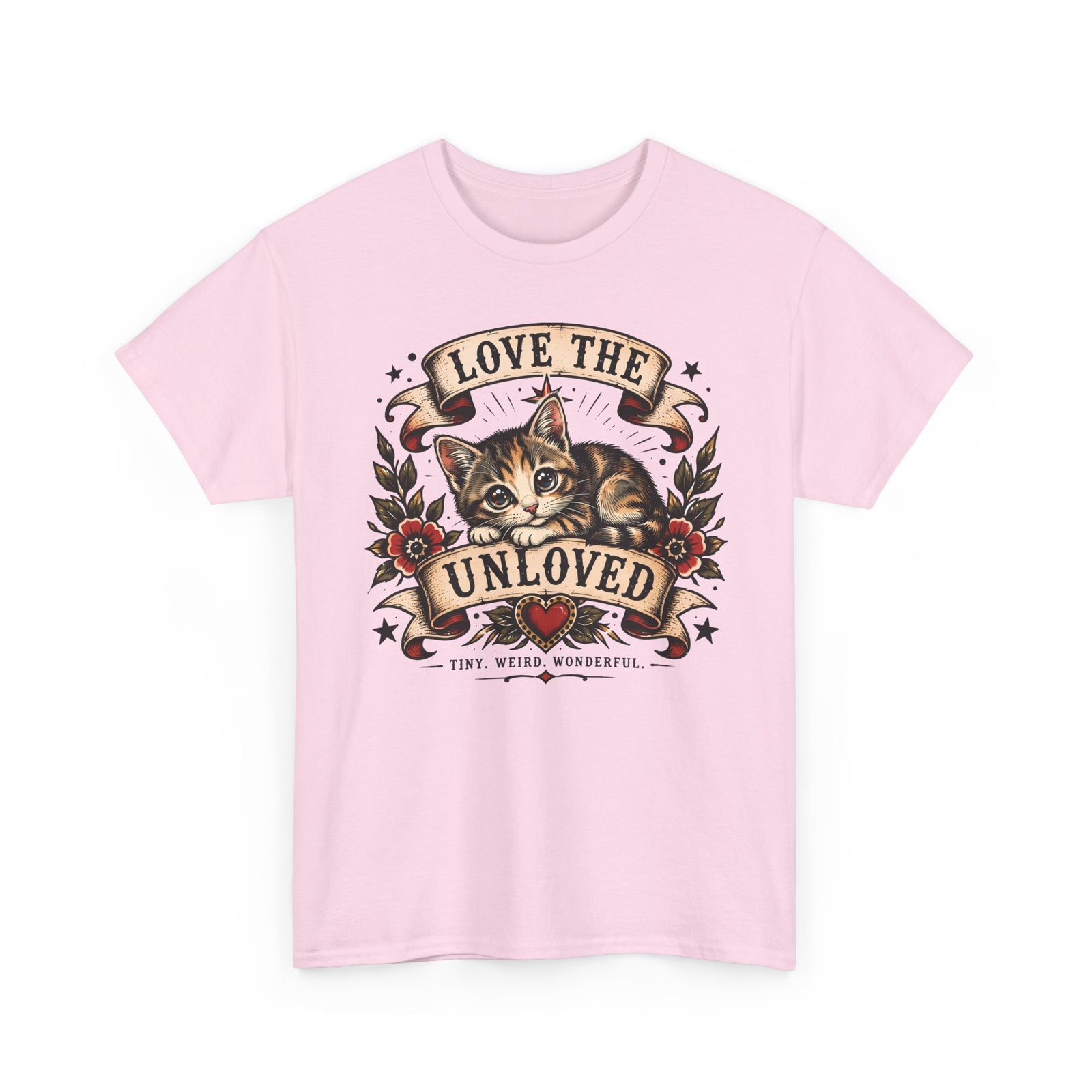 Love The Unloved Kitten Shirt — American Traditional Tattoo Cat T-Shirt