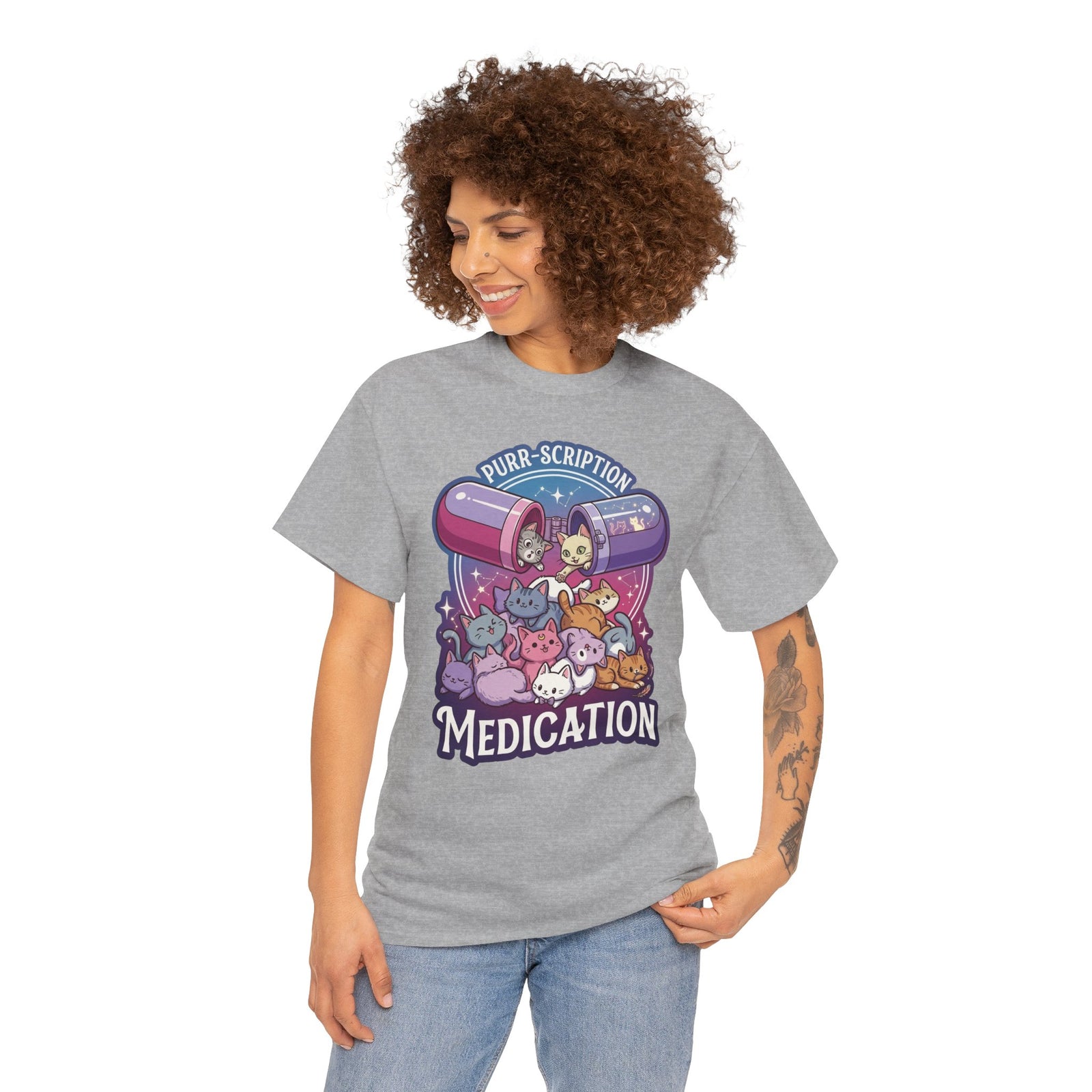 Purr‑Scription Medication Cat T-Shirt