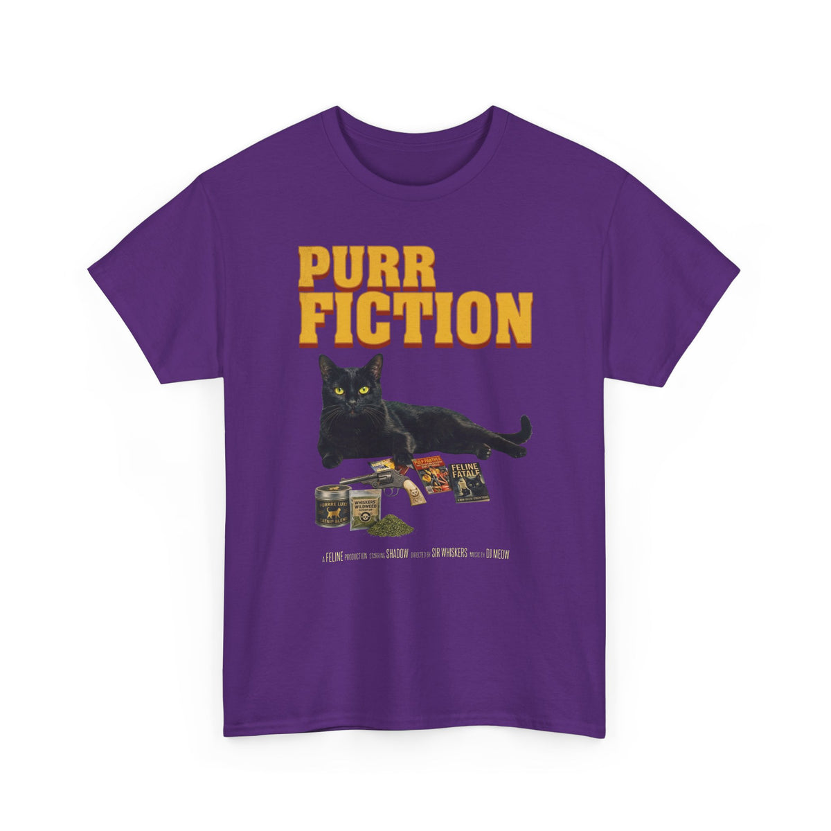 Purr Fiction Cat Parody T-Shirt