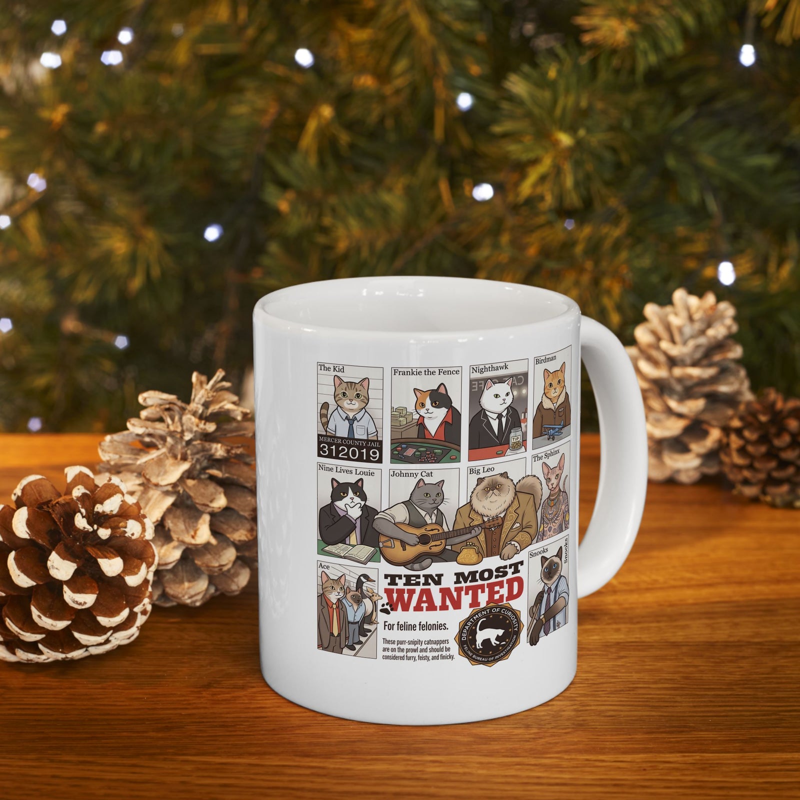 Cats Wanted Ceramic Mug — Funny Cat Lover Mug