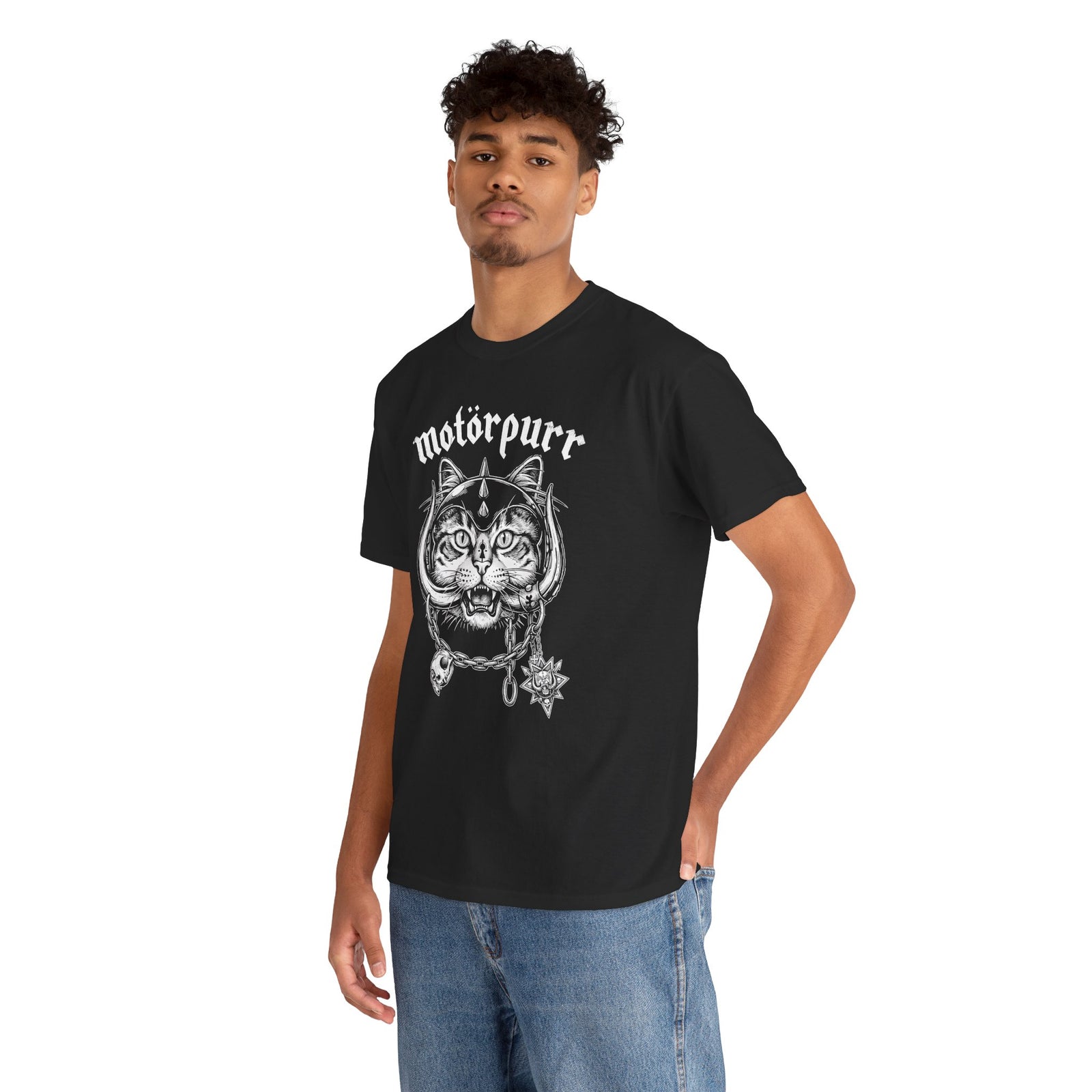 Heavy Metal Cat "Motorpurr" T-Shirt