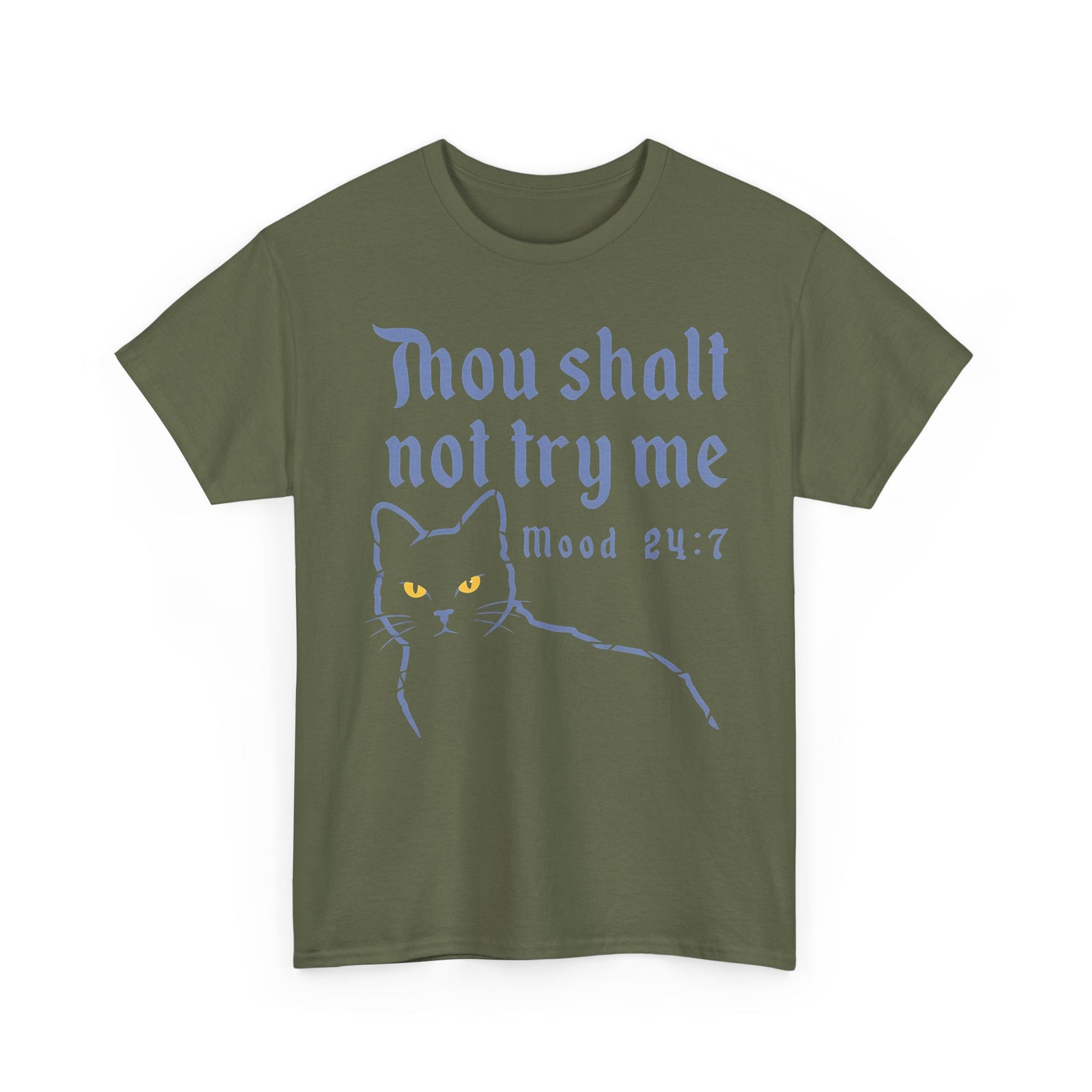 Thou Shalt Not Try Me Cat T-Shirt Graphic Tee