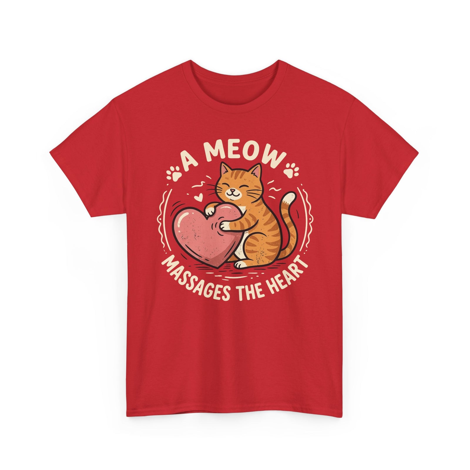 'A Meow Massages The Heart' Cat T-Shirt