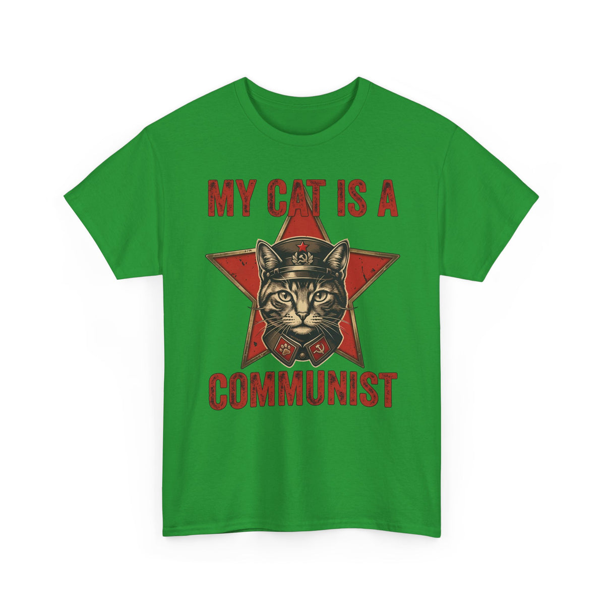 Communist Cat T-Shirt — "My Cat Is A Communist Cat" Funny Political Cat Tee