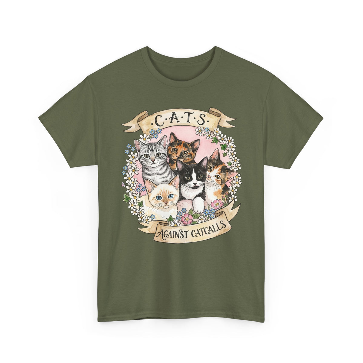Cat Against Catcalls T-Shirt — Feminist Anti-Harassment Tee