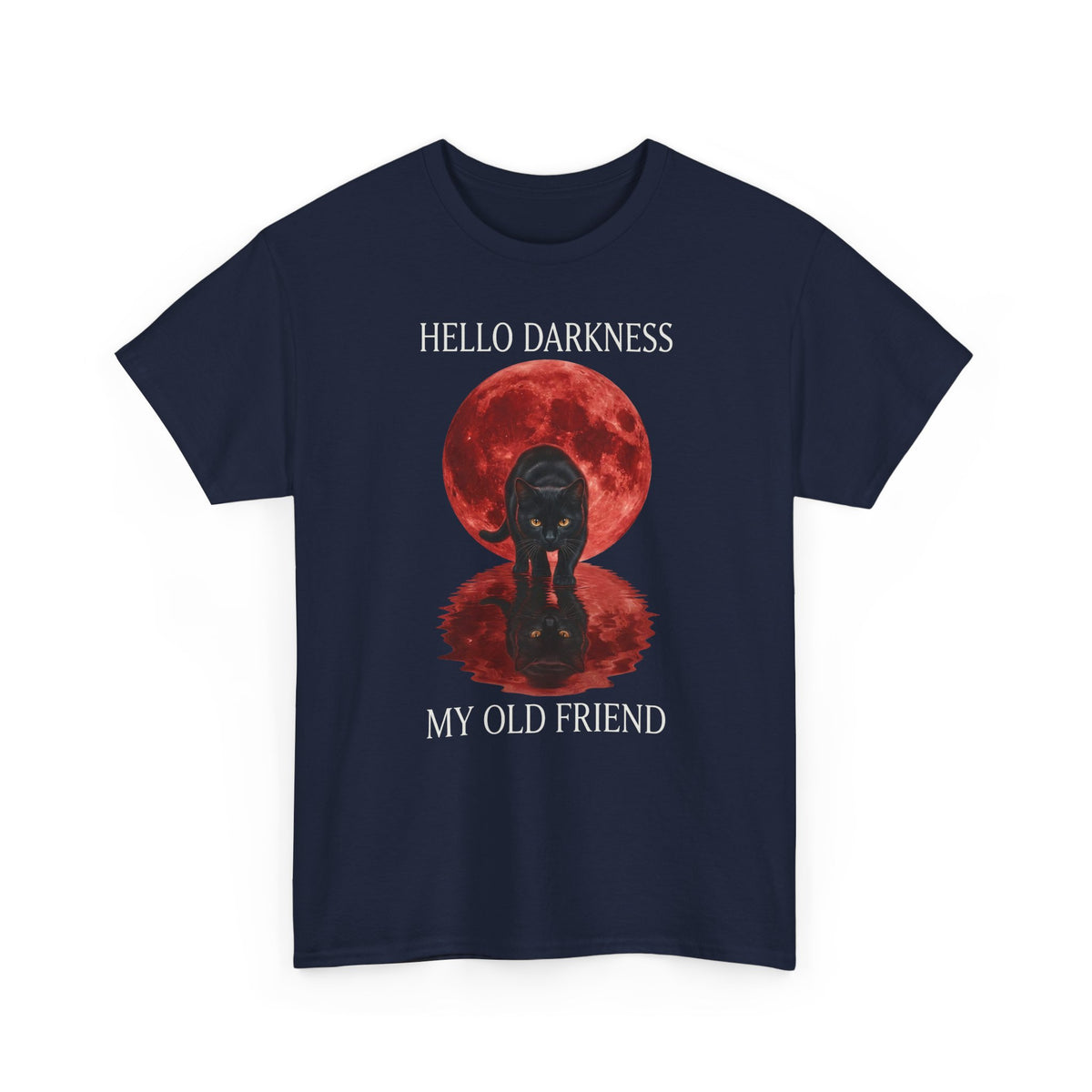 Hello Darkness My Old Friend Black Cat T-Shirt
