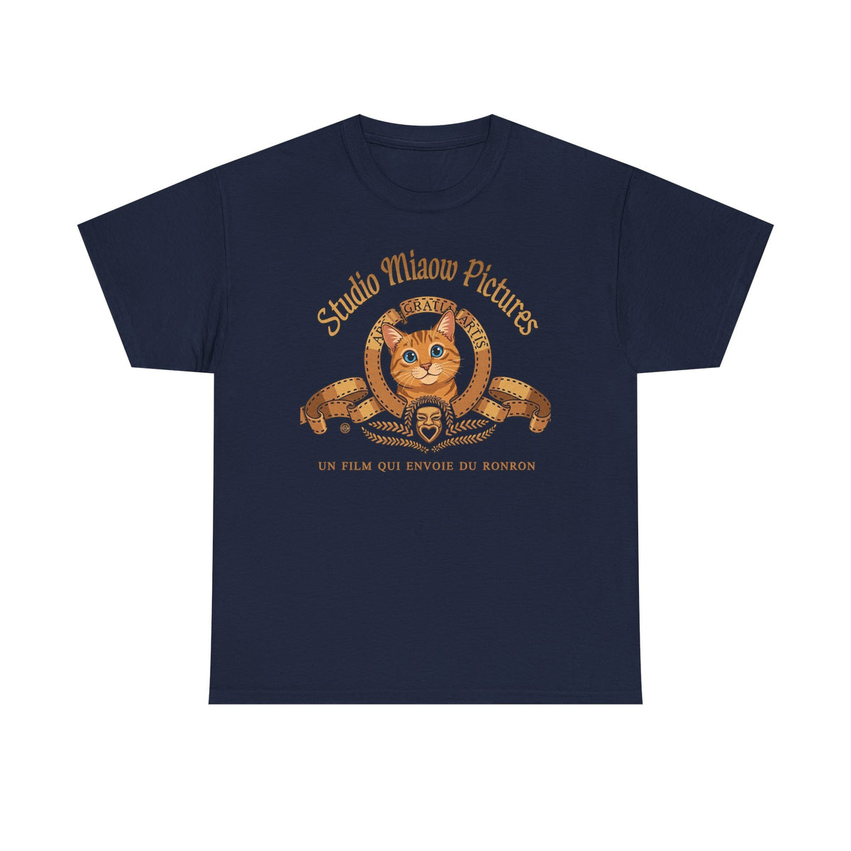 Retro Movie Lion Parody Cat T-Shirt — Studio Miaow Pictures