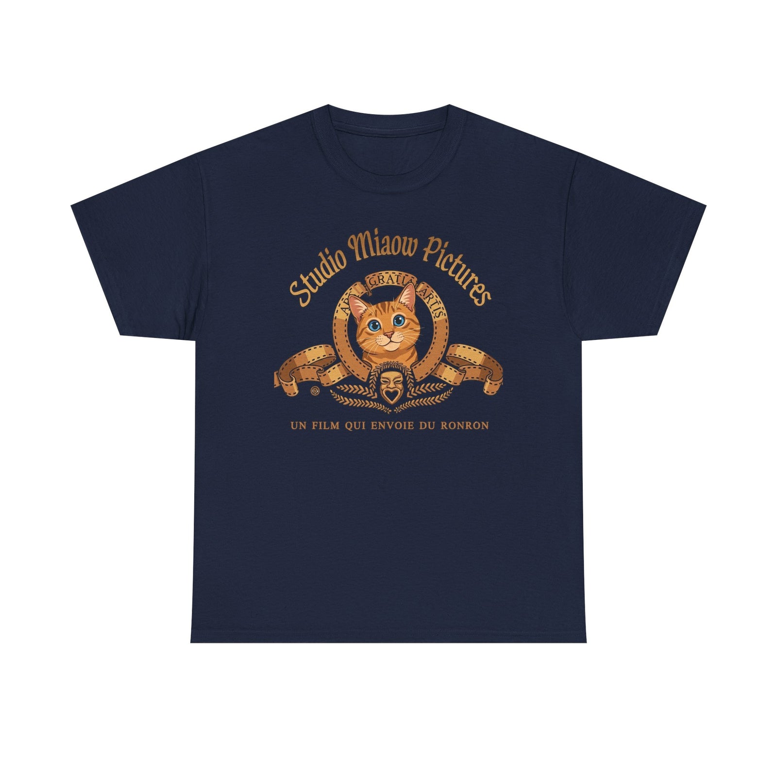 Retro Movie Lion Parody Cat T-Shirt — Studio Miaow Pictures