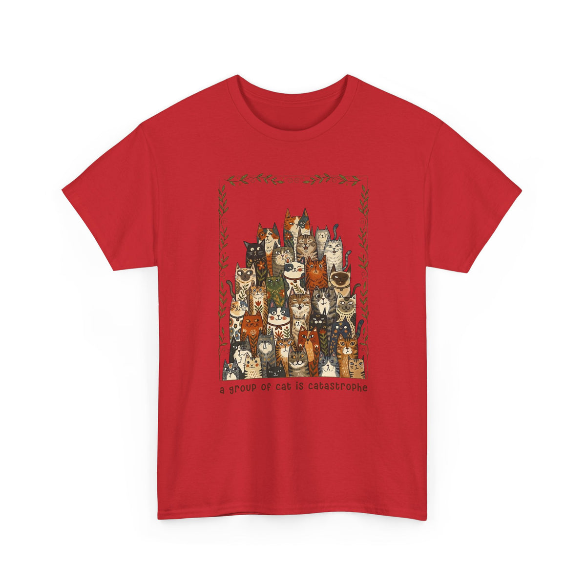 'A Group of Cats Is Catastrophe' T-Shirt — Funny Cat Lover Tee