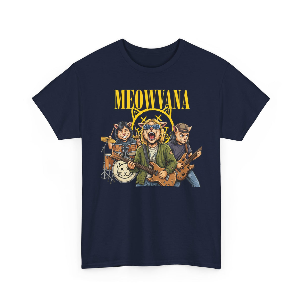 Meownirvana Cat Rock Band Tee