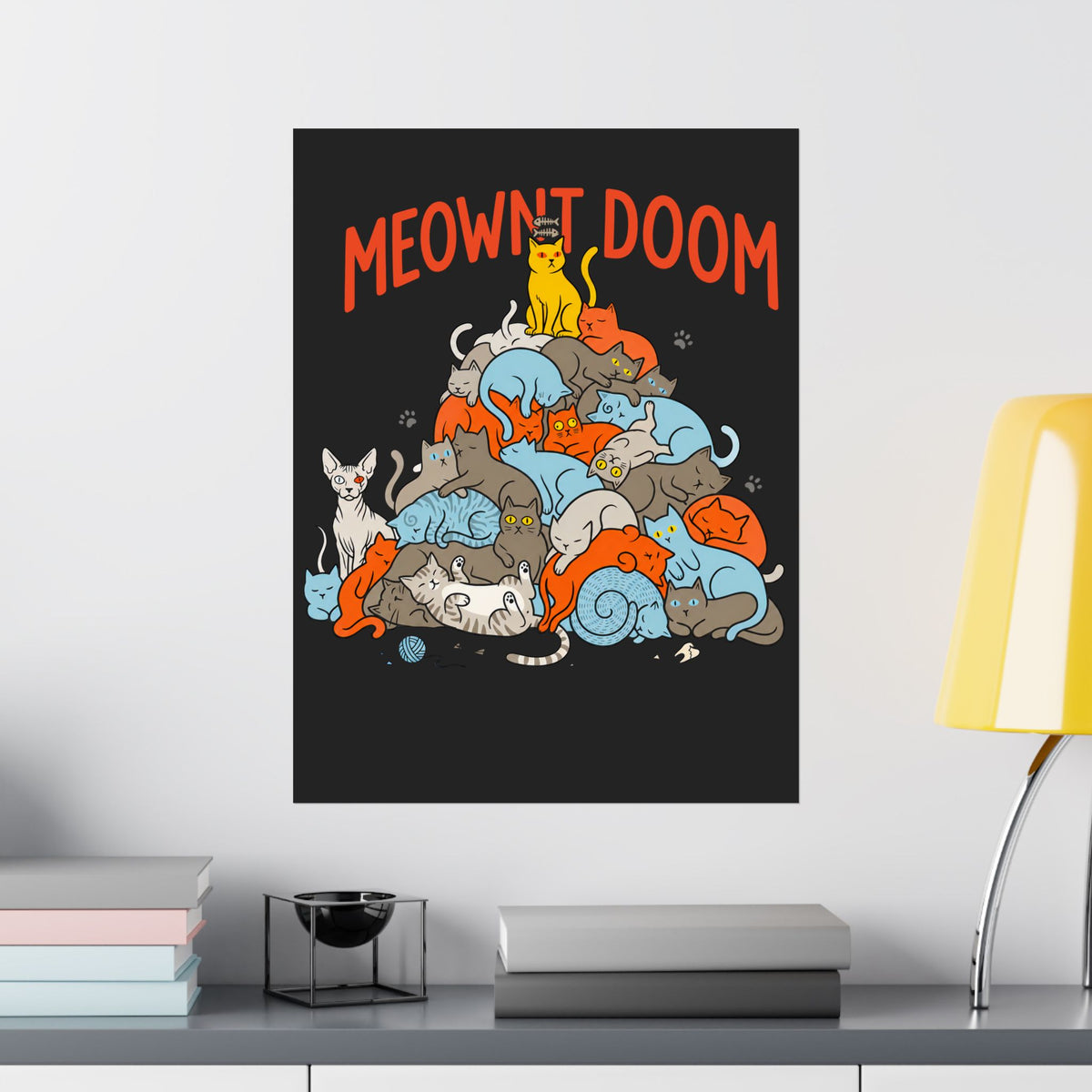 Meownt Doom Poster — Funny Cat 'meownt doom' Graphic Poster