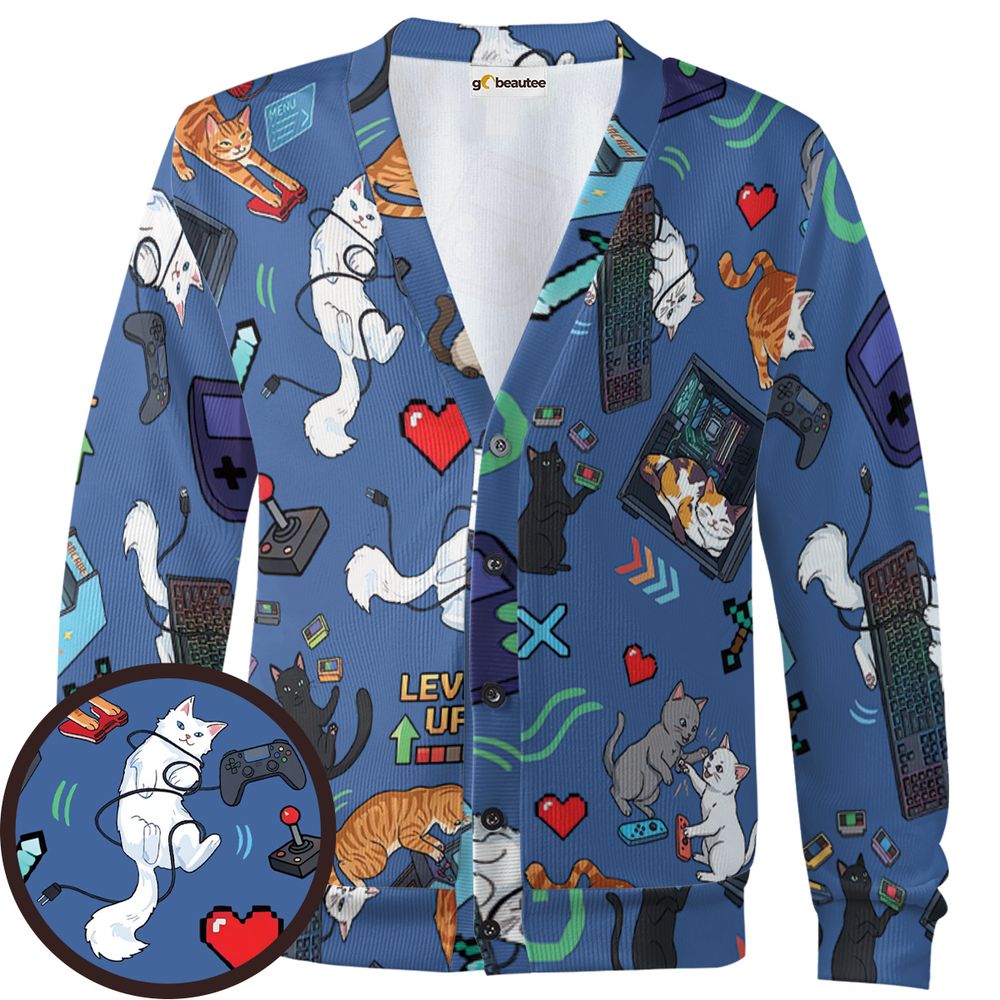 Game and Cats Cardigan -  - 1