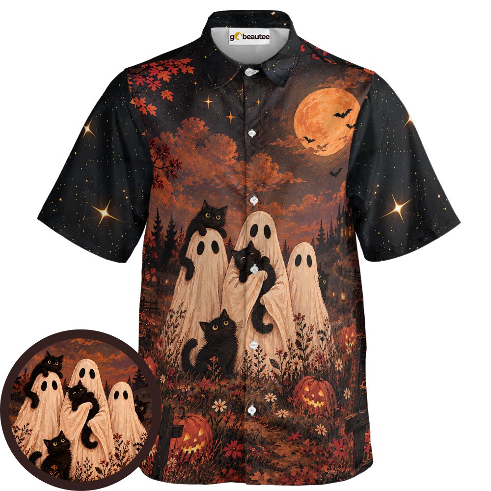 Black Cats and Ghost Halloween Night -  - 1