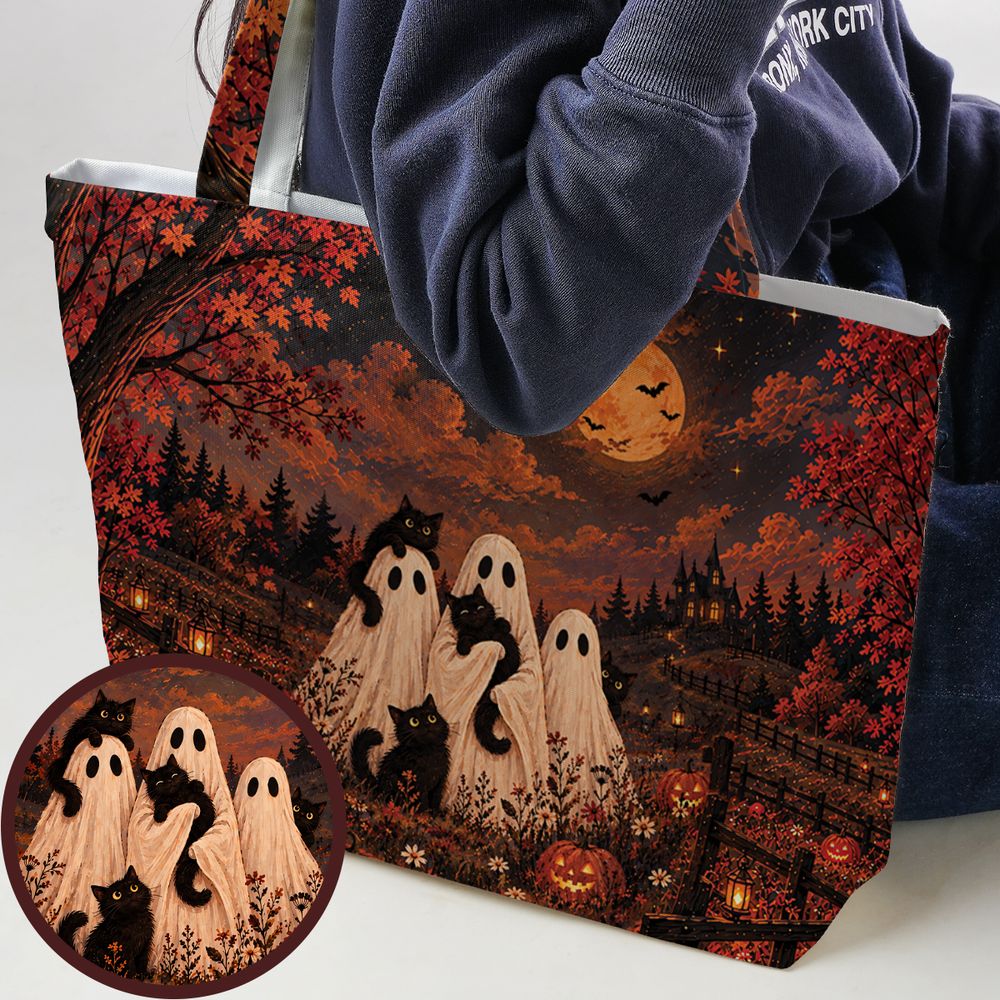 Black Cats and Ghost Halloween Night -  - 1