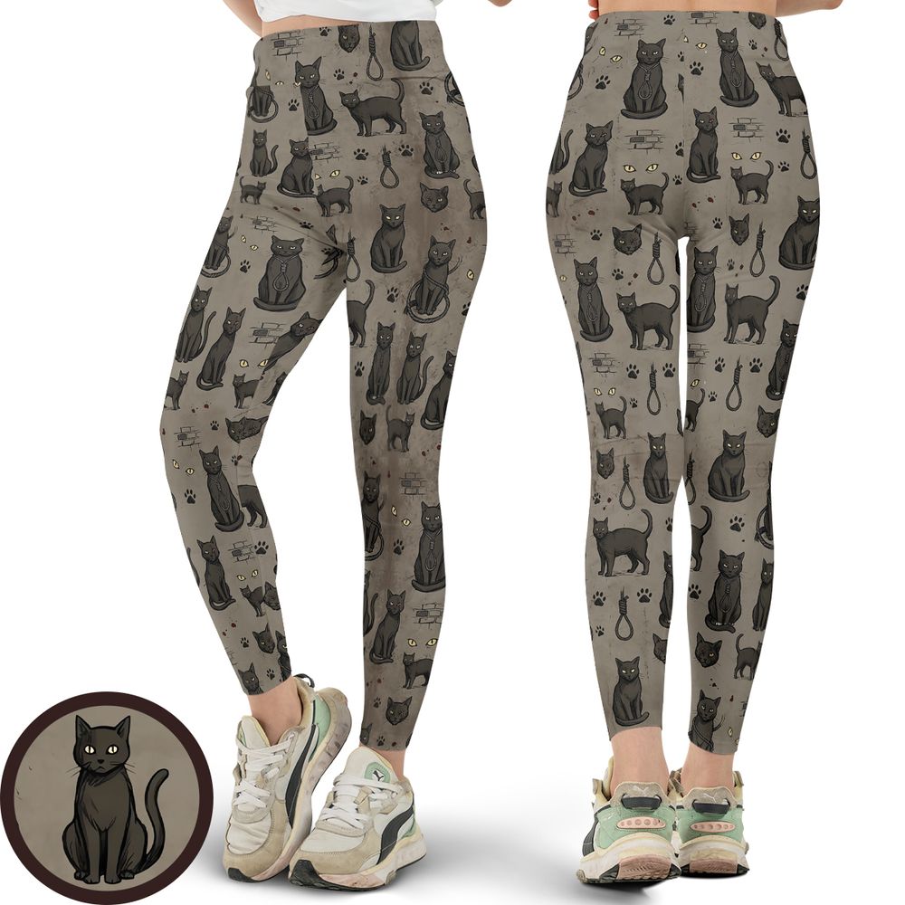 The black cat One eye Cat Full Print Legging -  - 1