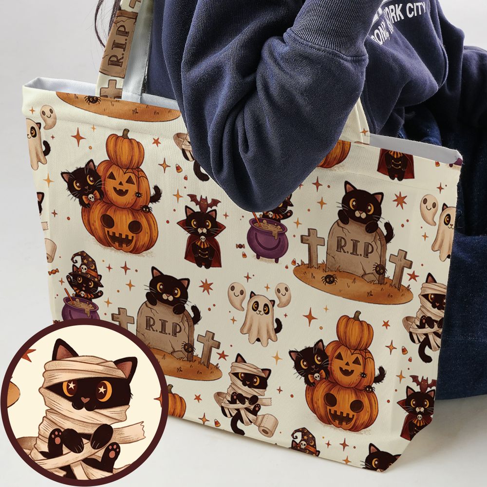 Kawaii Halloween Spooky Cats Hawaiian -  - 1