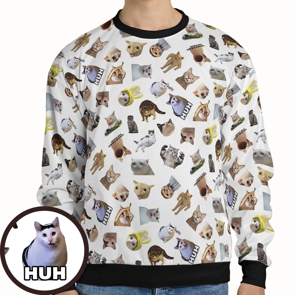 Cat memes Full Print Sweatshirt -  - 1