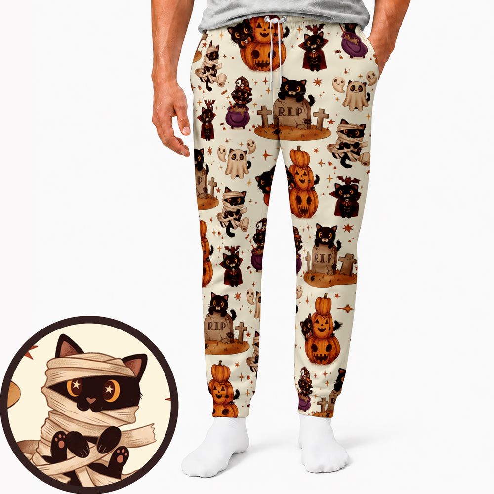 Kawaii Halloween Spooky Cats Hawaiian -  - 1