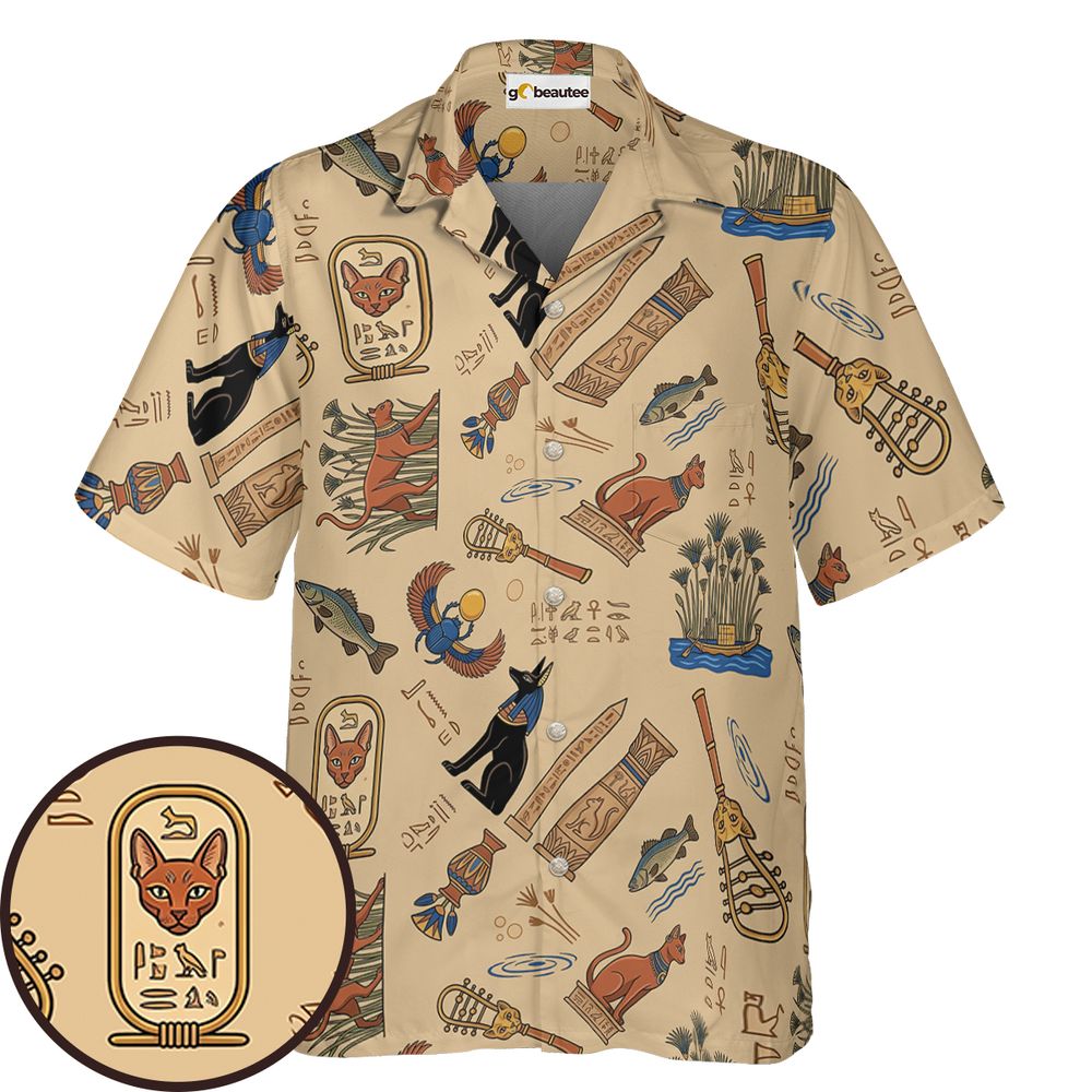 Ancient Egypt cat Hawaiian Shirt -  - 1