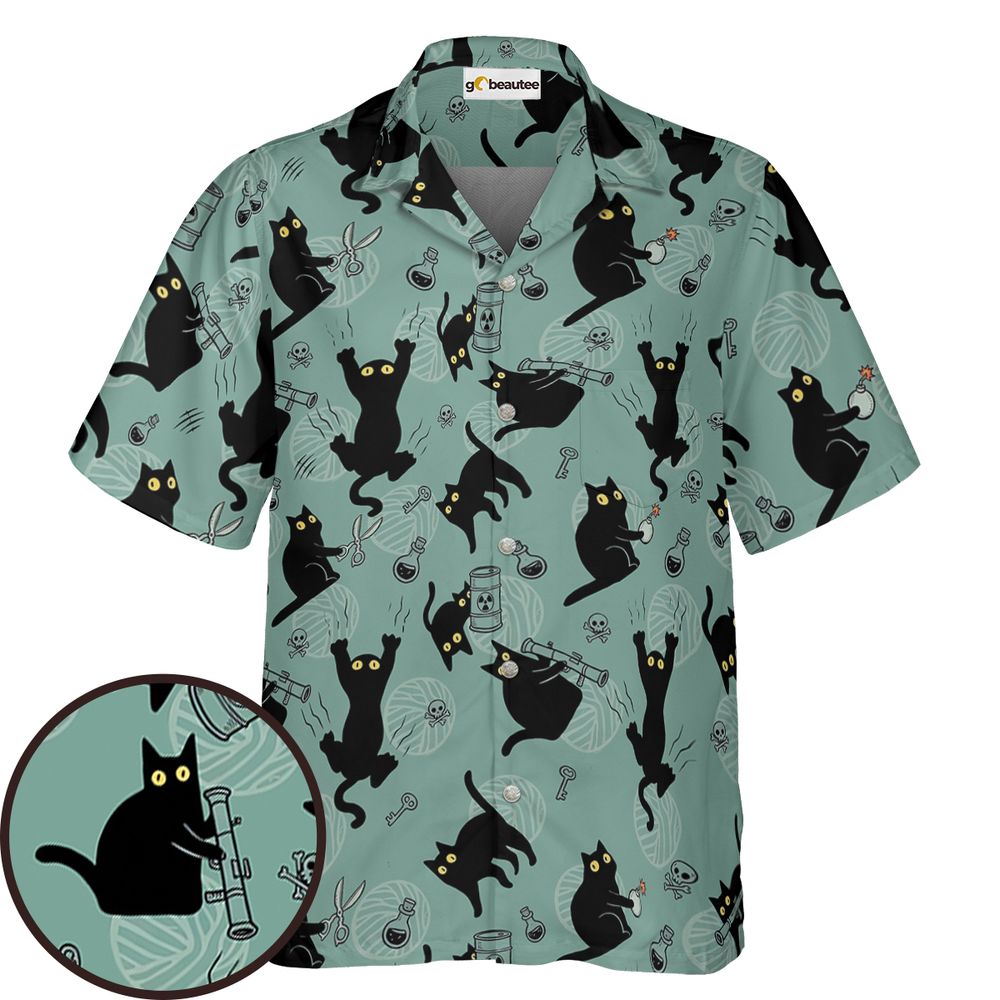 Chaotic evil cat Hawaiian Shirt -  - 1
