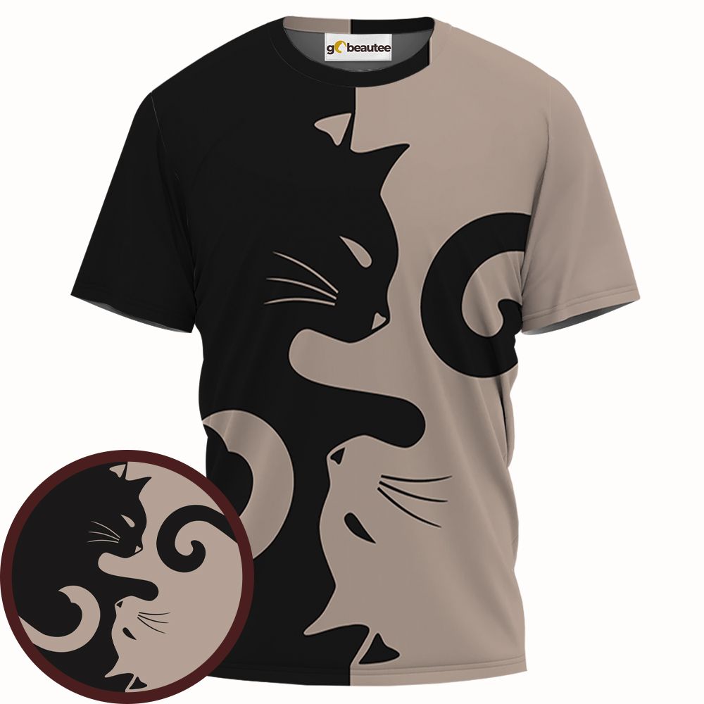 Lavender Spooky Halloween Cat Magic Full Print Unisex T-Shirt -  - 1