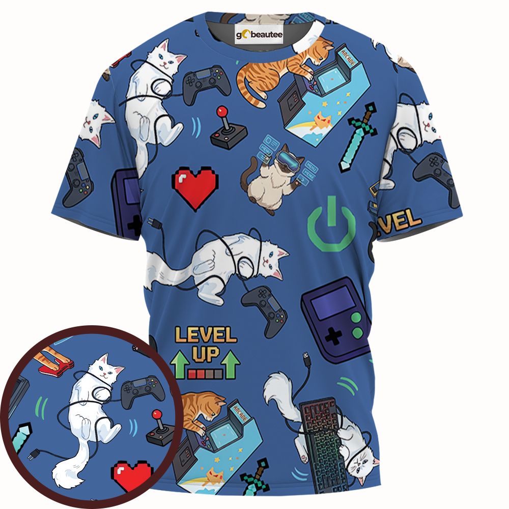 Game and Cats Full Print Unisex T-Shirt -  - 1