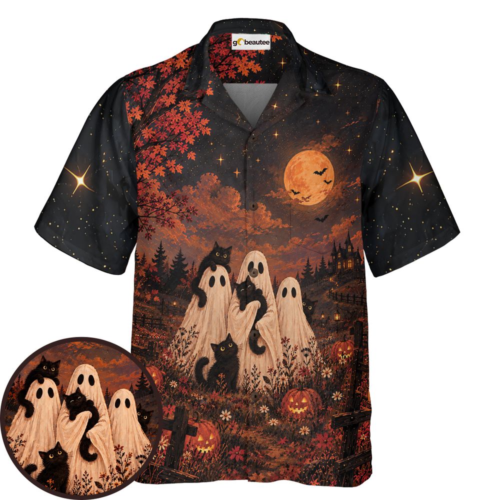 Black Cats and Ghost Halloween Night -  - 1
