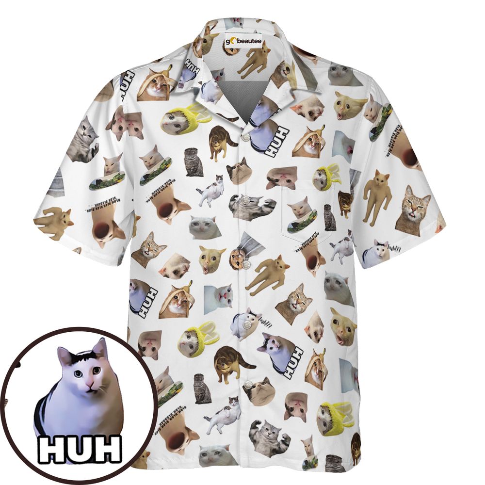Cat memes Hawaiian Shirt -  - 1