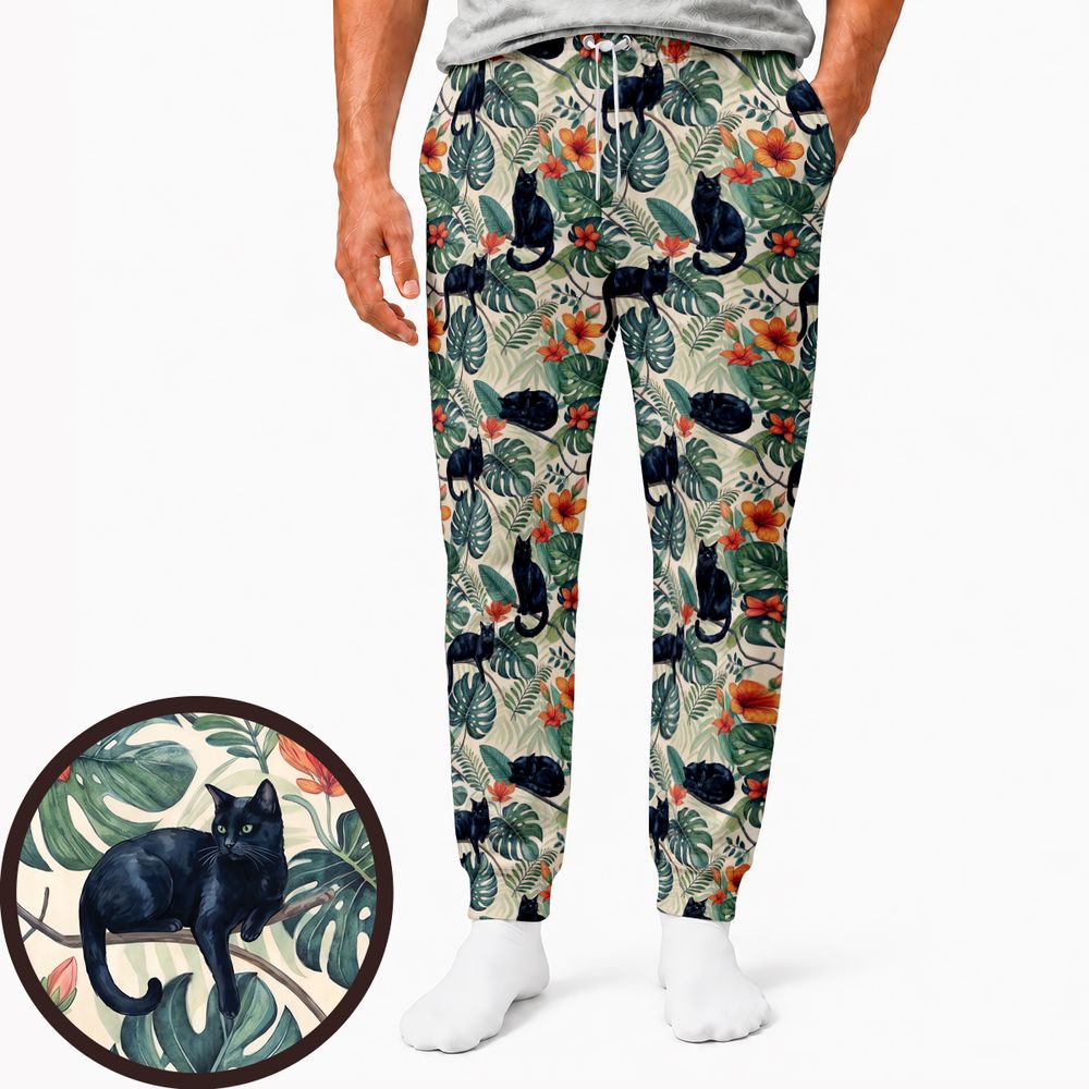 Black Cats in Tropical Foliage -  - 1