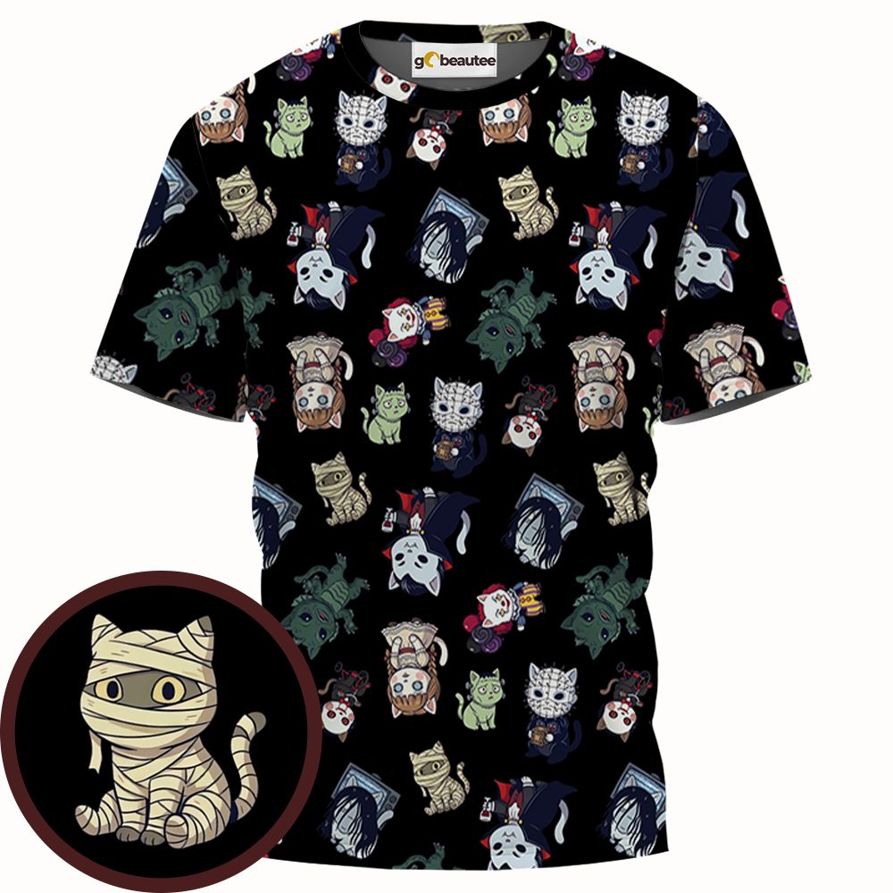 Horror cats Full Print Unisex T-Shirt -  - 1