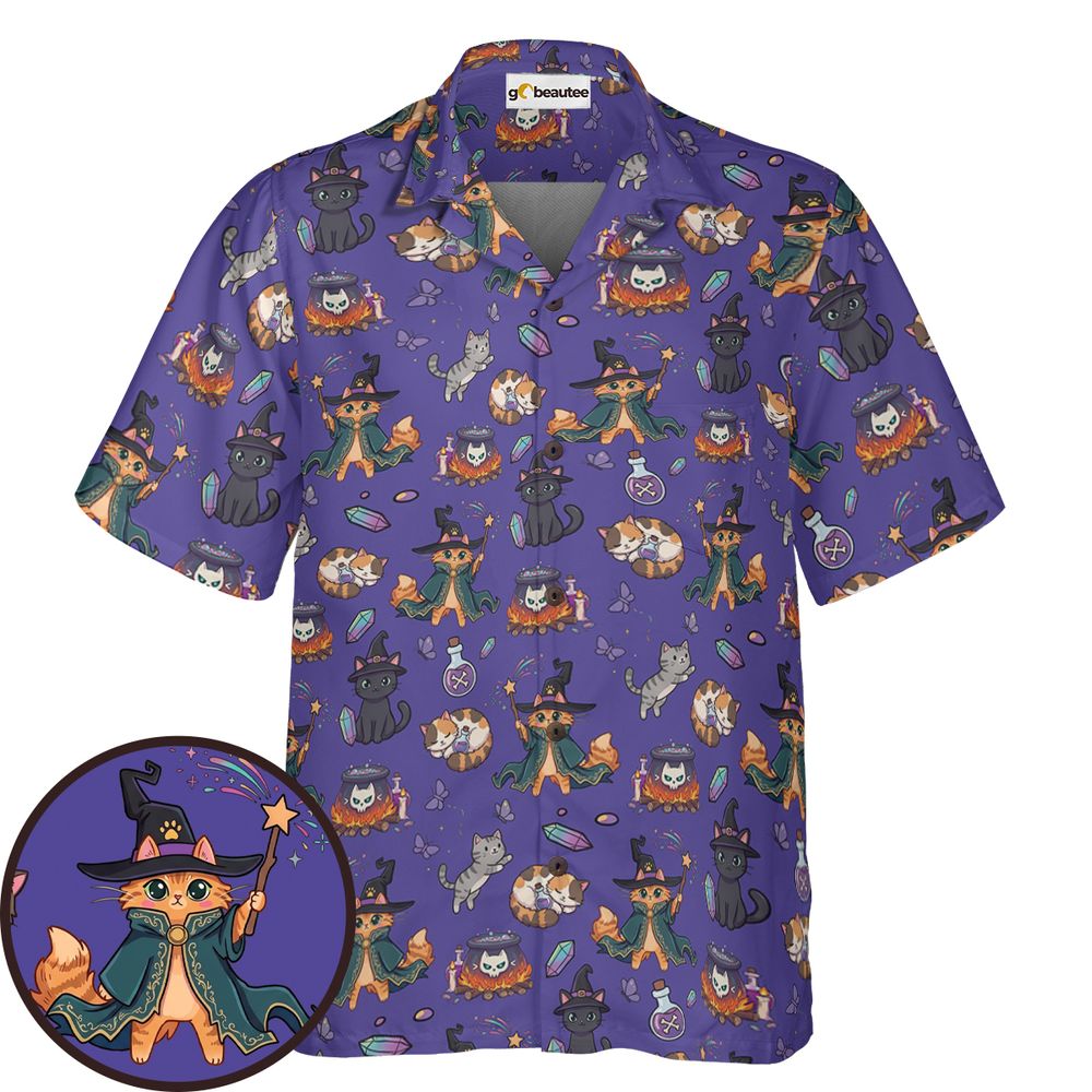 Witchy Wizard Cats Purple -  - 1