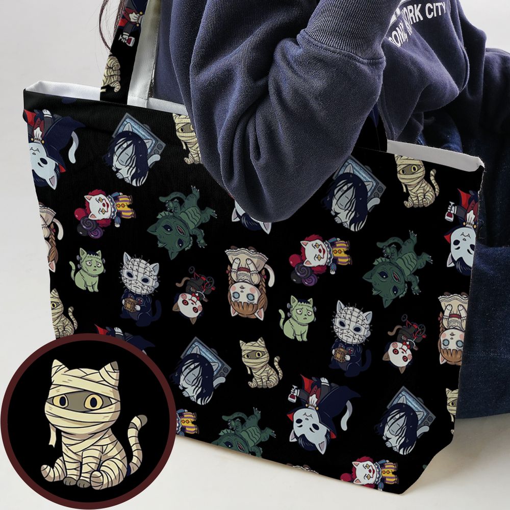 Horror cats Large Tote Bag -  - 1
