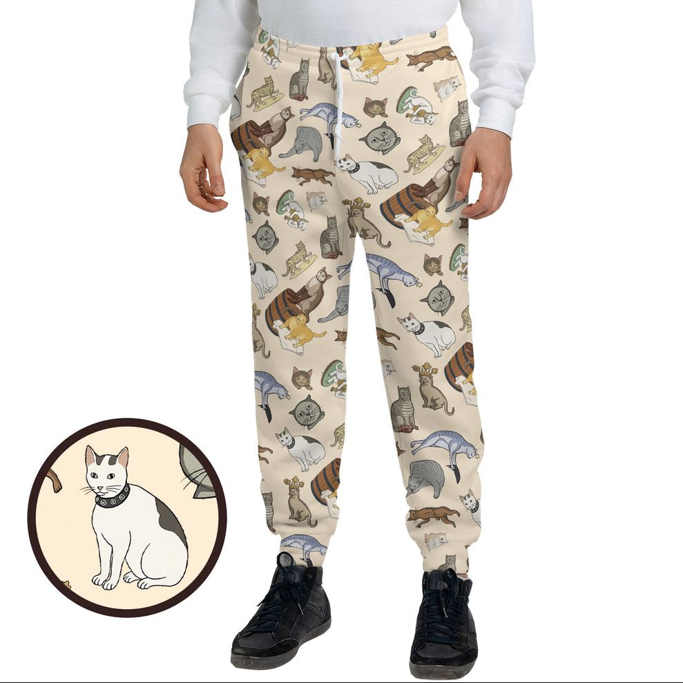 Medieval Cat Art Sweatpants -  - 1