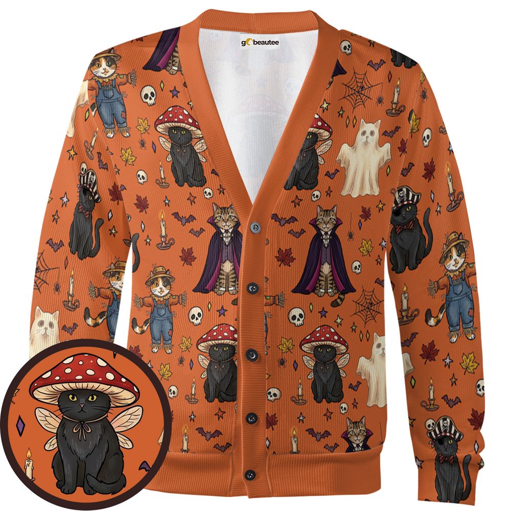 Feline Fright Fest Cardigan -  - 1