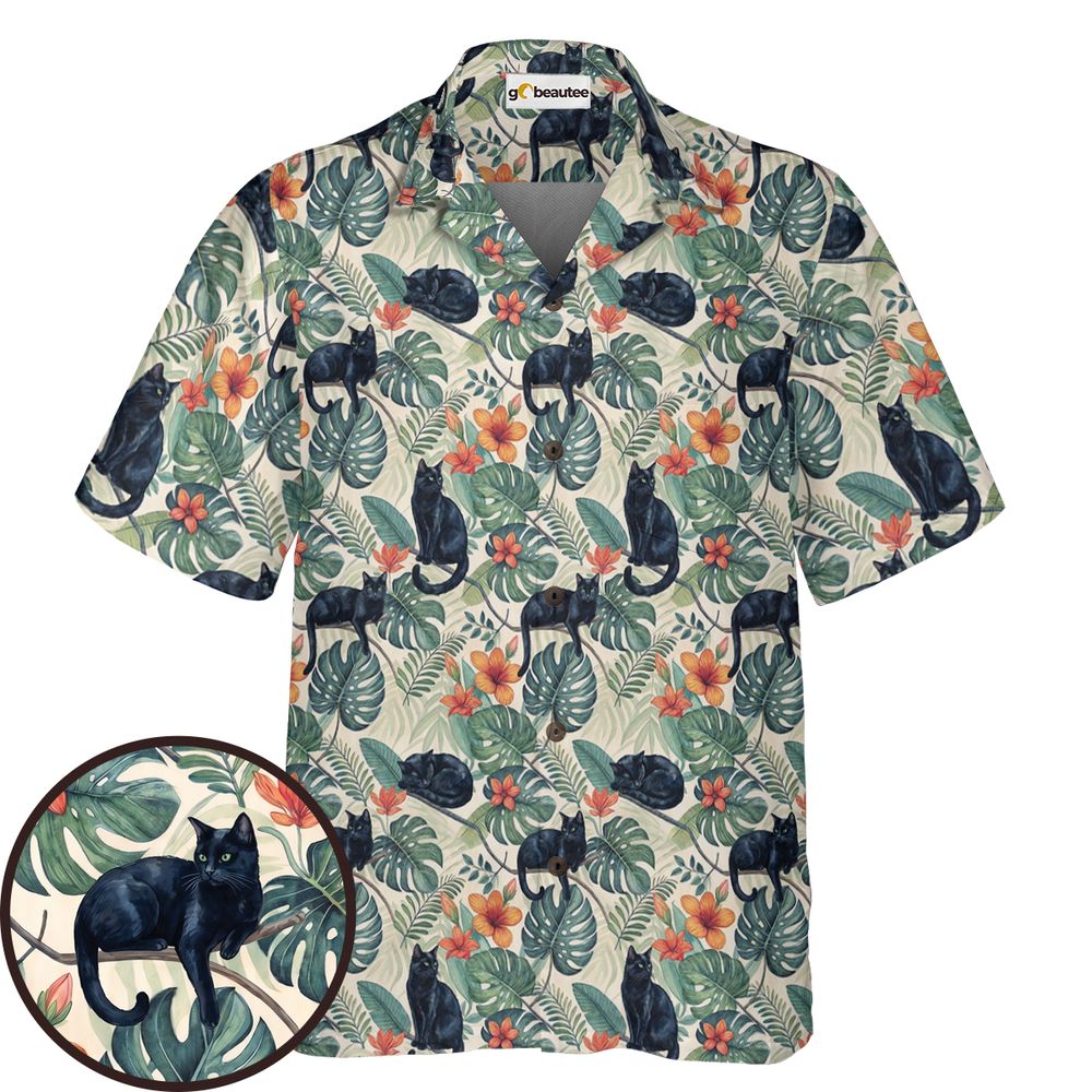 Black Cats in Tropical Foliage -  - 1