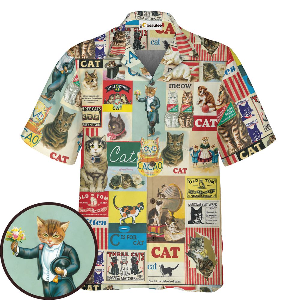 Musical Cats Playing Instruments Band Hawaiian Shirt -  - 1