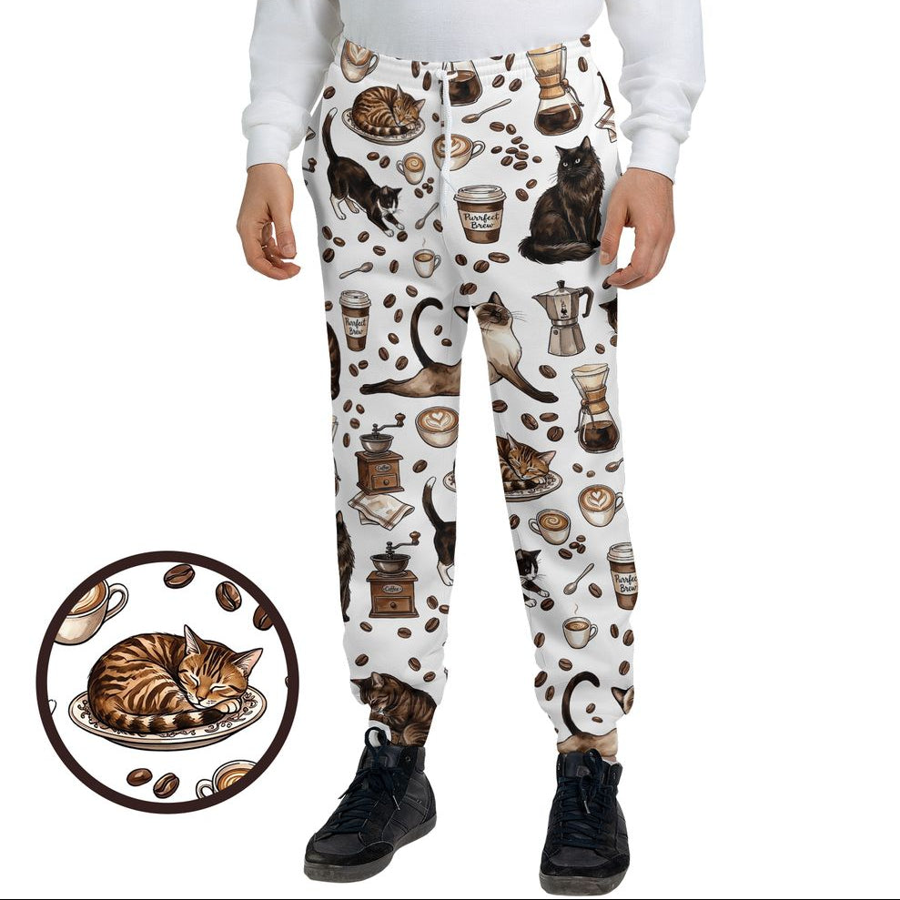 Cat and Coffee Sweatpants -  - 1