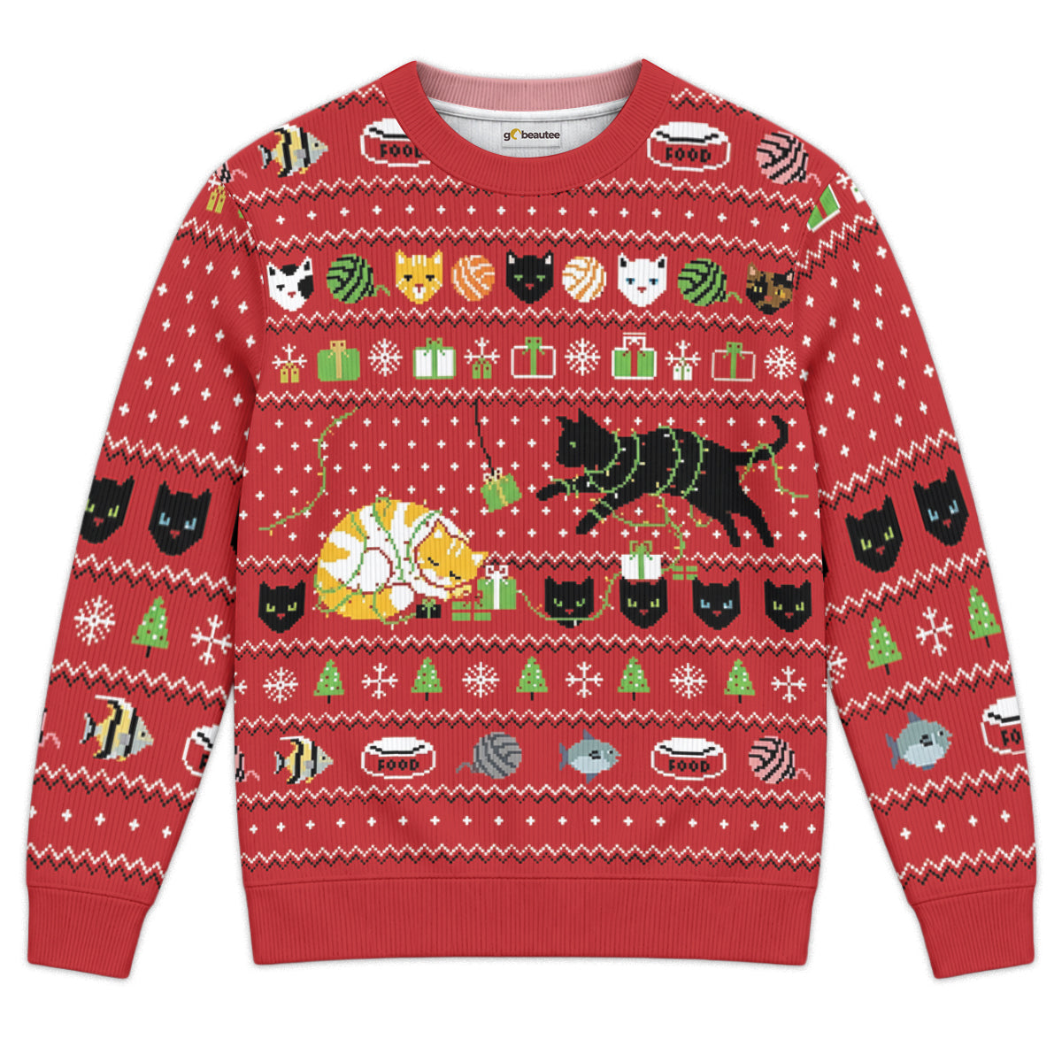 Festive Felines Ugly Christmas Sweatshirt