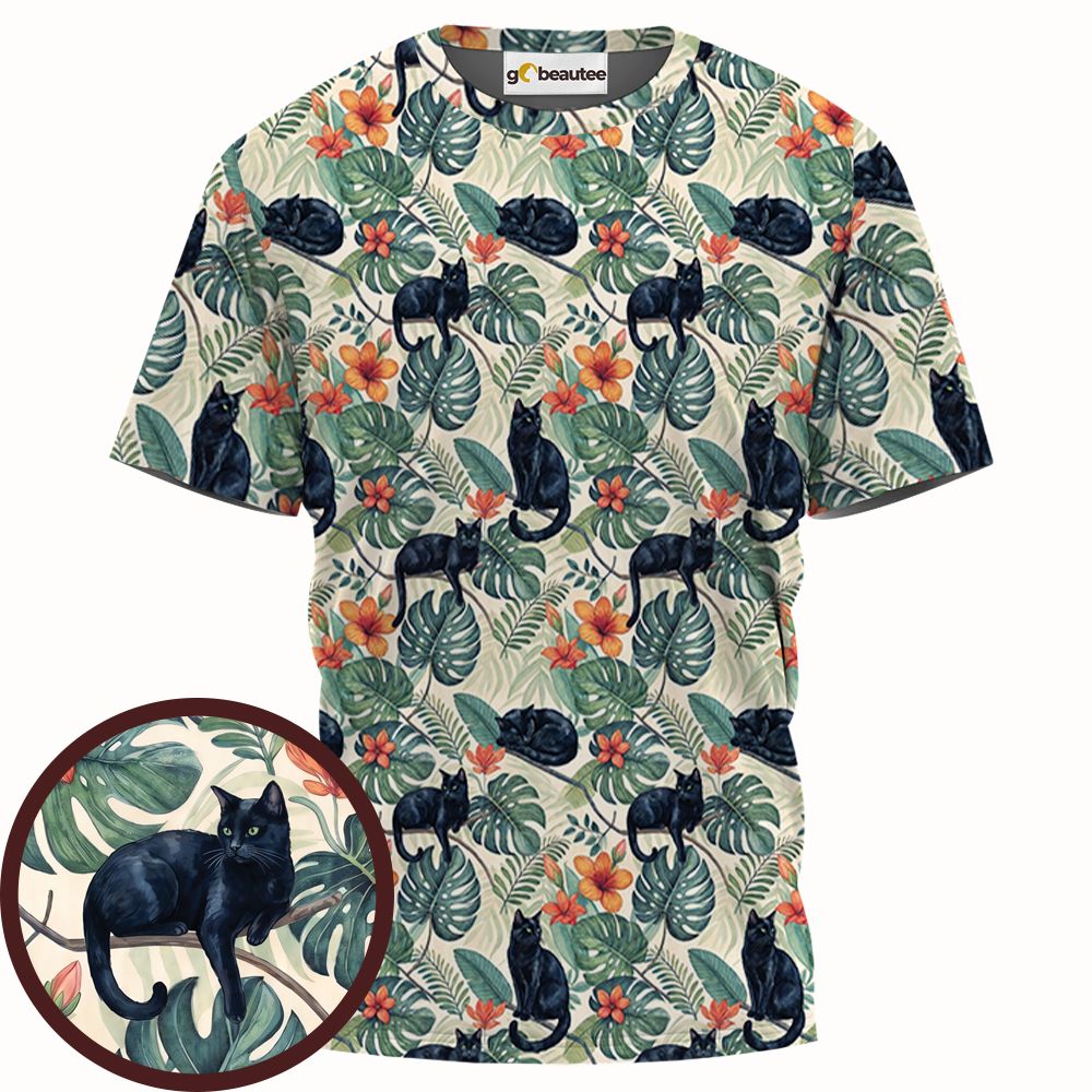 Black Cats in Tropical Foliage -  - 1