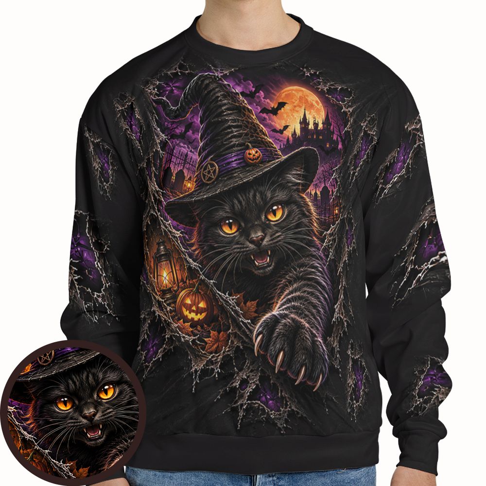 Paws & Portals Witch-Cat Halloween -  - 1