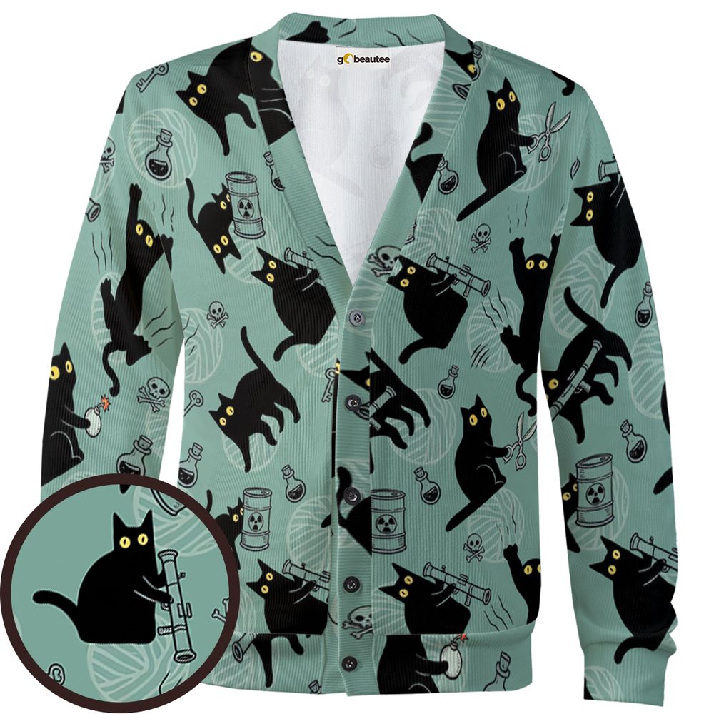 Chaotic evil cat Cardigan -  - 1