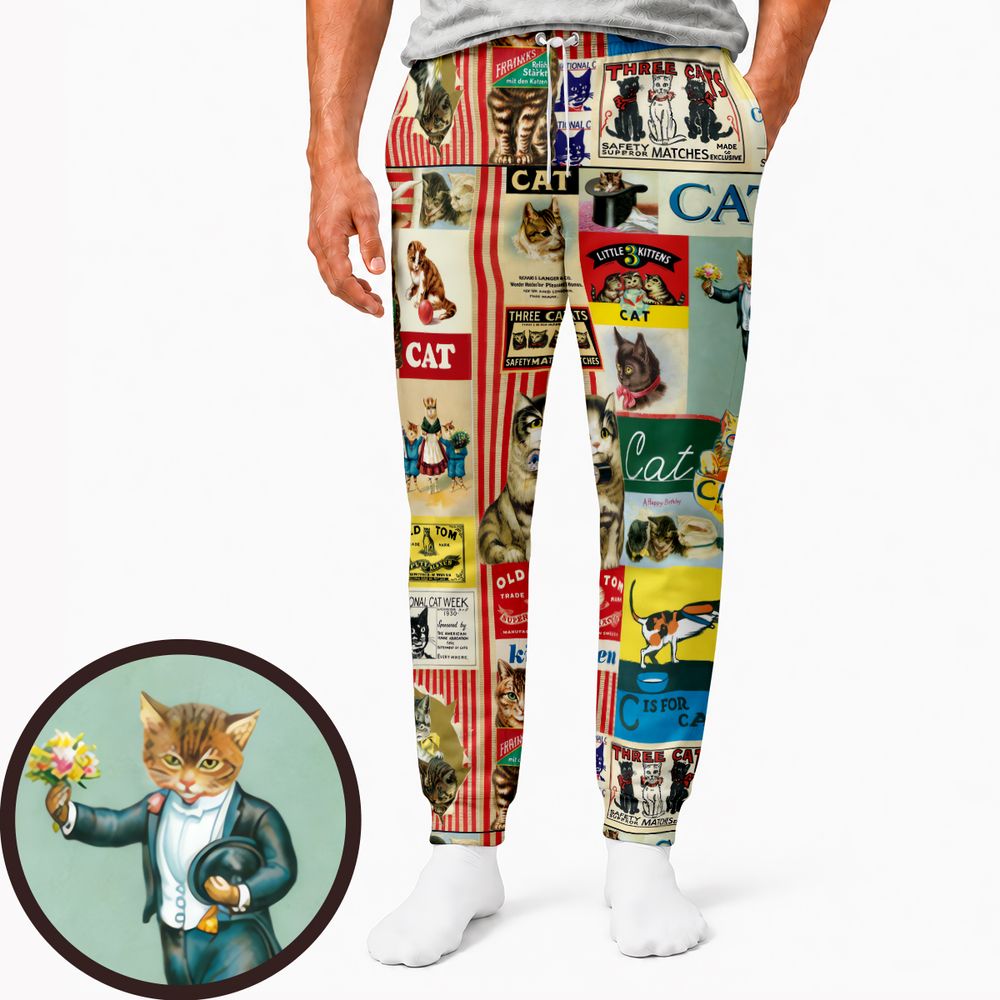 Musical Cats Playing Instruments Band Sweatpants -  - 1
