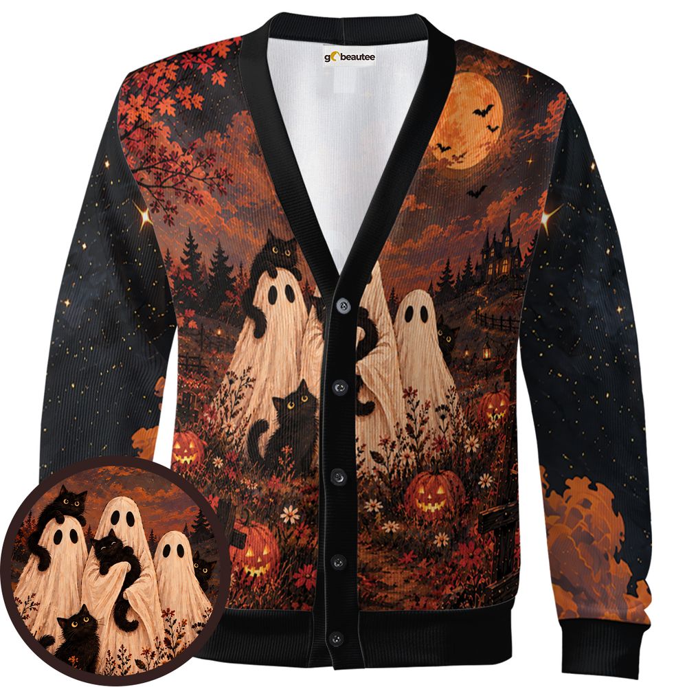 Black Cats and Ghost Halloween Night -  - 1