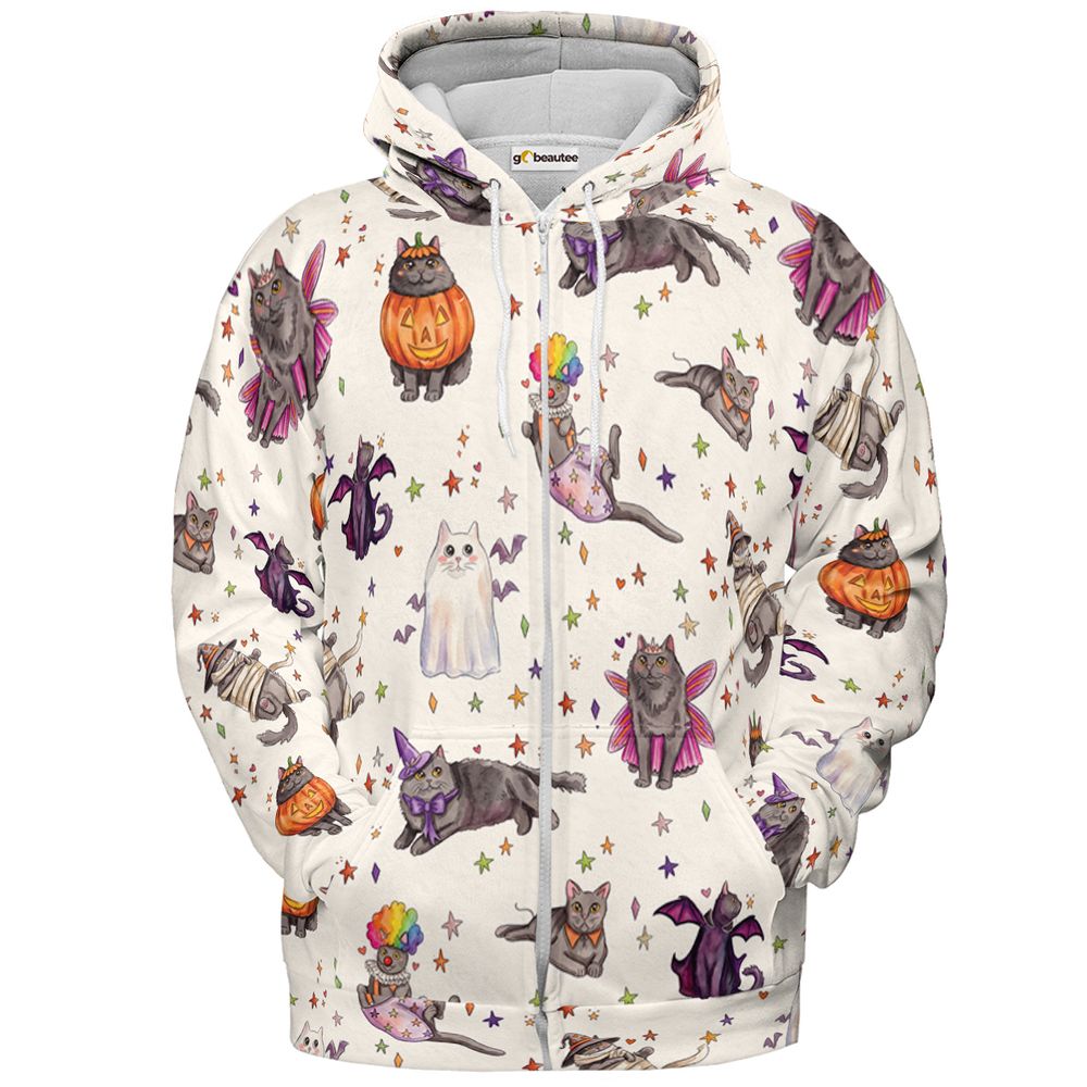 Meow-ster Mash Halloween - Zip Hoodie - 2