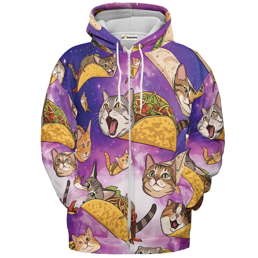 Cattaco Full Print Hoodie - Zip Hoodie - 2